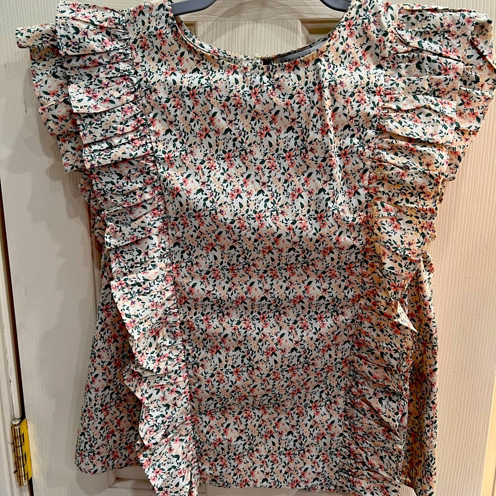 English Factory Sleeveless Boutique Blouse Sz. Medium